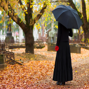 family caregiver grieving for senior loved one